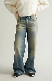 Pacsun Casey Low Rise Baggy Jeans Tinted Light Blue