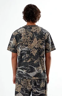 Pacsun Black Camo Oversized Fit T-Shirt