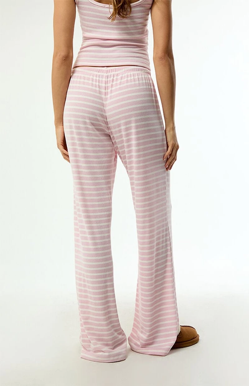 Your Favorite Pink & White Lounge Striped Baggy Pants