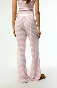 Your Favorite Pink & White Lounge Striped Baggy Pants