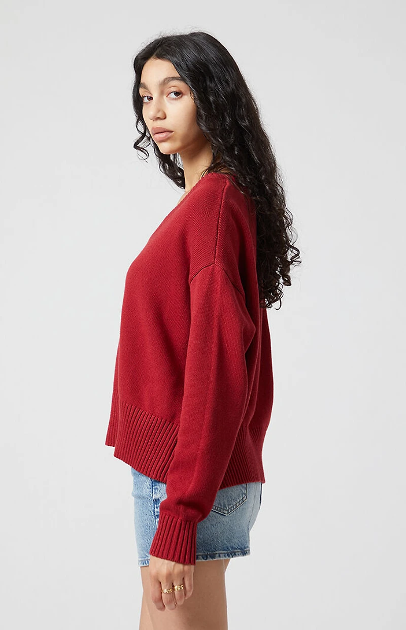 Beverly and Beck Eliza V-Neck Pullover Sweater
