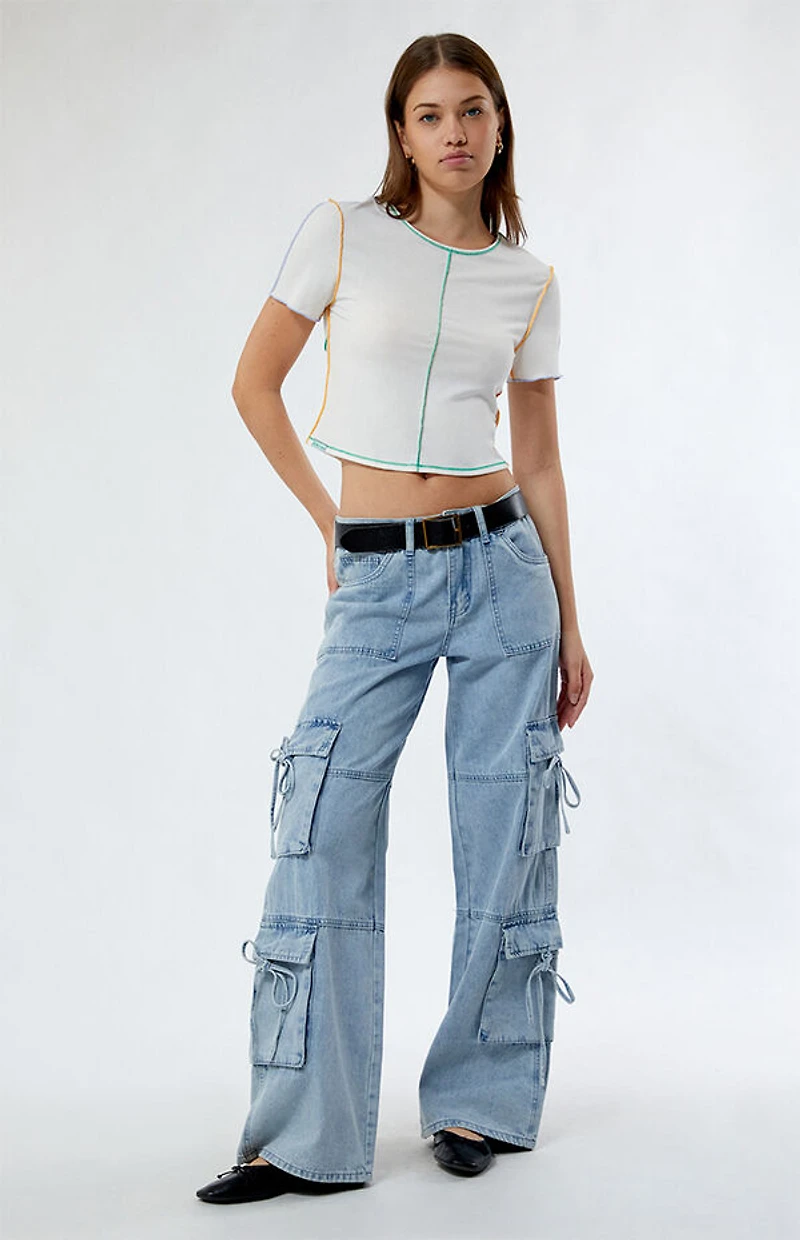 CIRCUS NY Kacey Gardenia Cropped T-Shirt