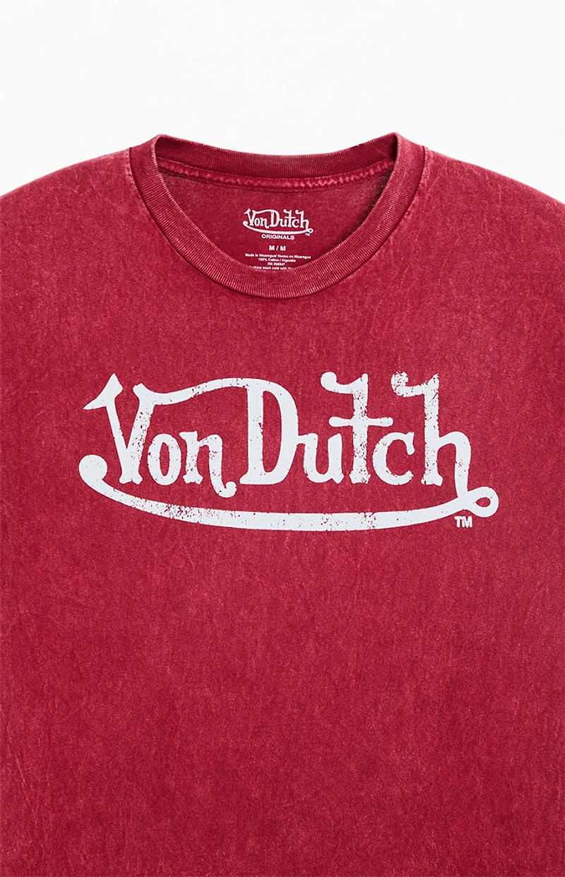 Von Dutch Red Logo Classic T-Shirt