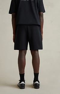 Fear of God ESSENTIALS Jet Black Soccer Fleece Sweat Shorts