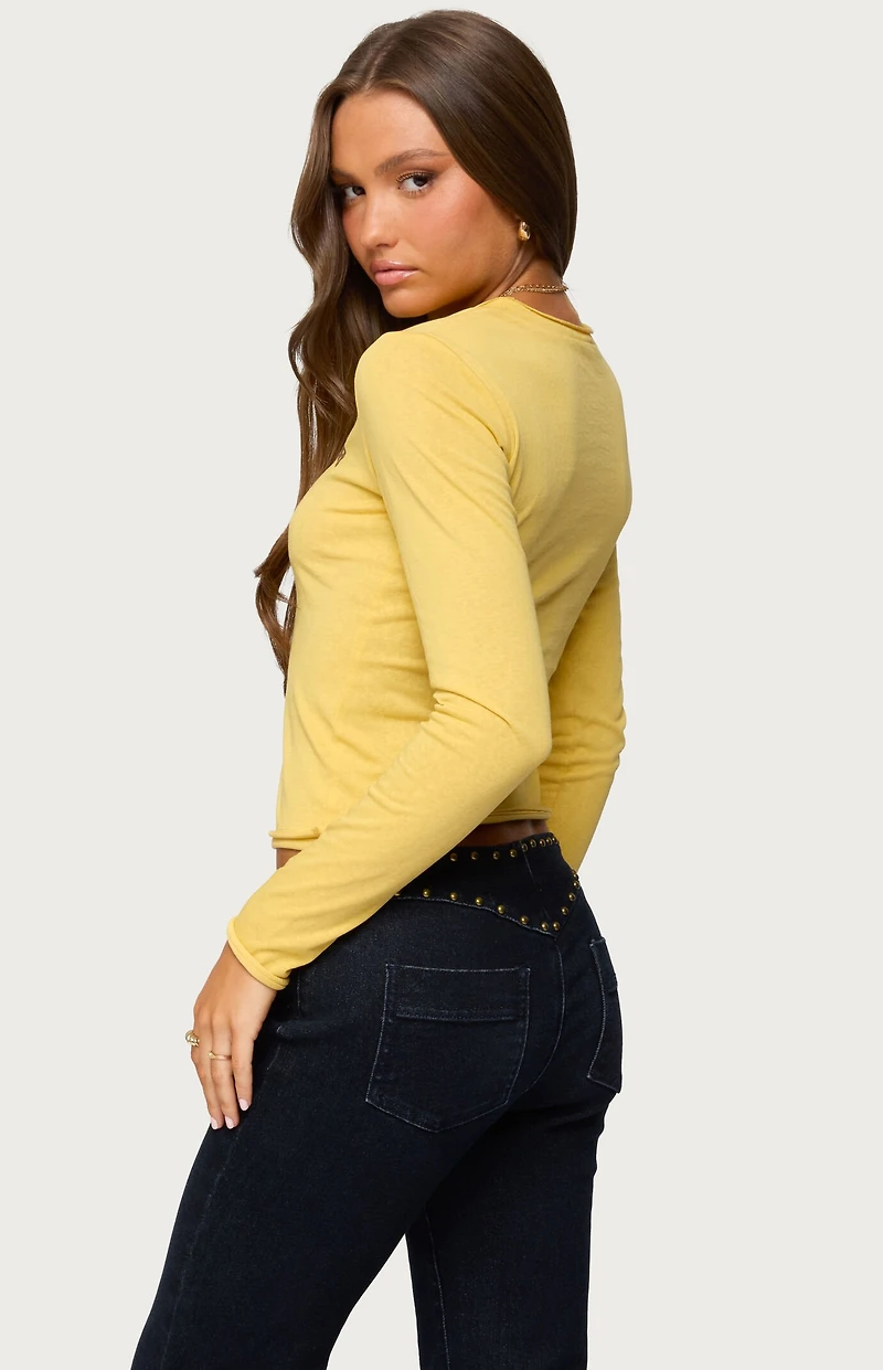 Edikted Lone Star Long Sleeve T-Shirt