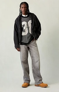 Pacsun Mason Baggy Barrel Jeans Dark Gray