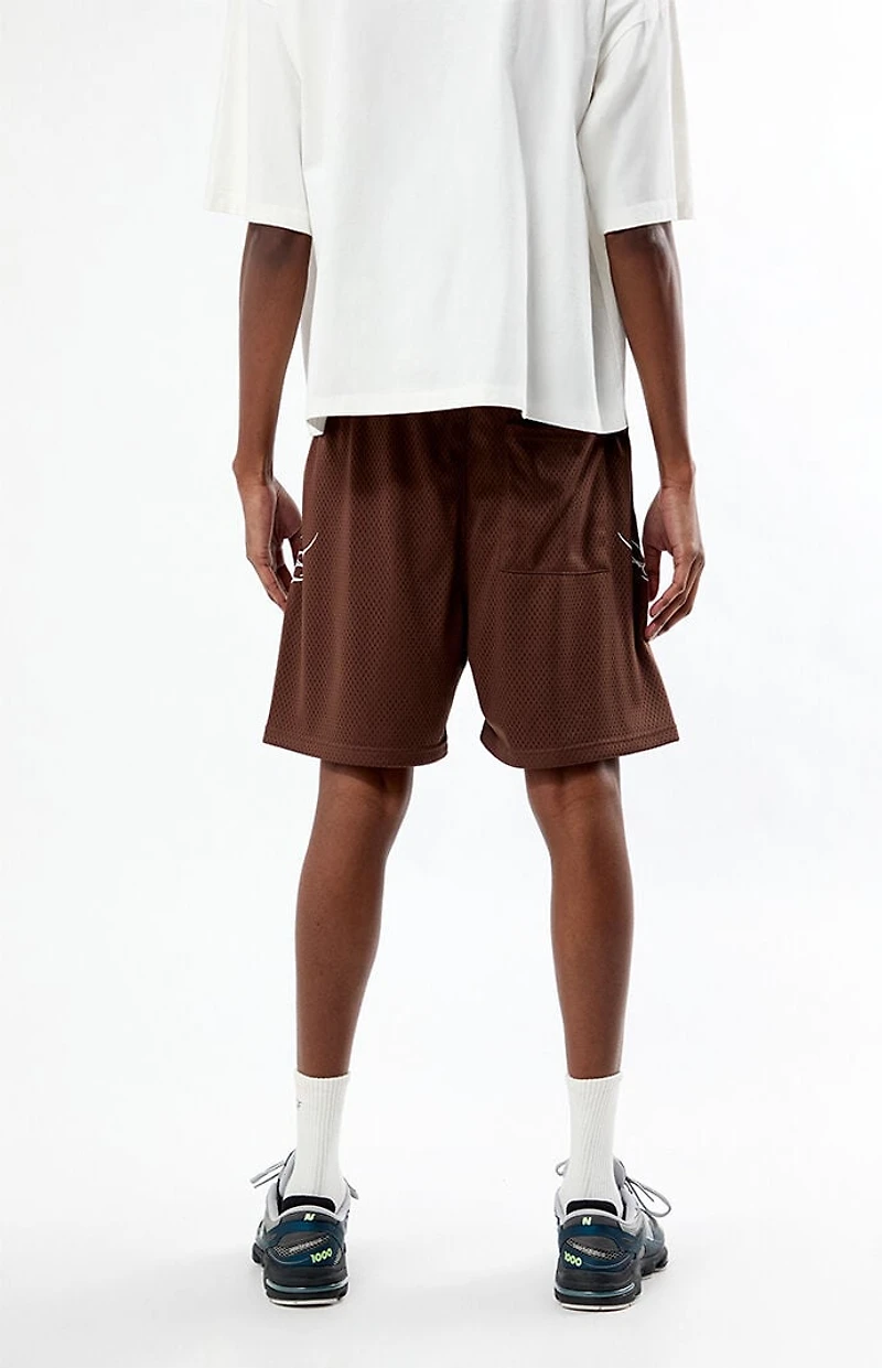 Civil Brown Core Mesh Basketball Shorts