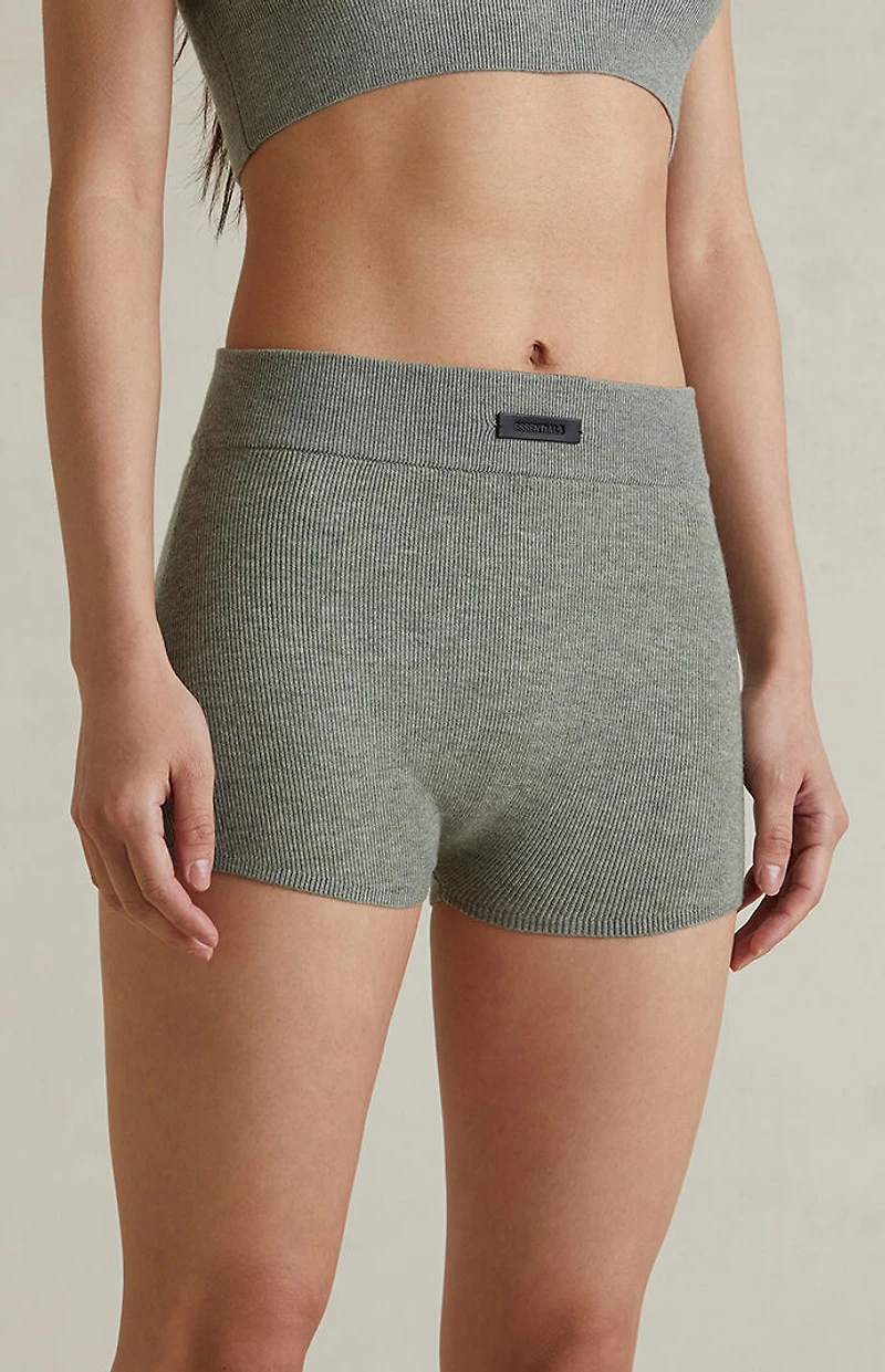 Fear of God ESSENTIALS Women's Concrete Heather Knit Boxer Shorts