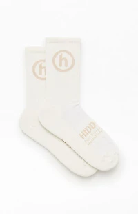 Hidden NY Cream Classic Crew Socks