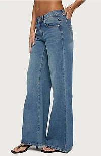 Edikted Casta Heart Low Rise Baggy Jeans