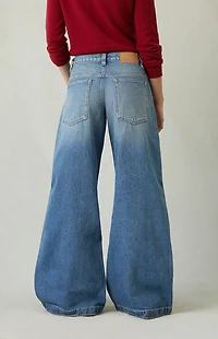 Pacsun Sloane Low Rise Ultra Baggy Jeans Medium Blue