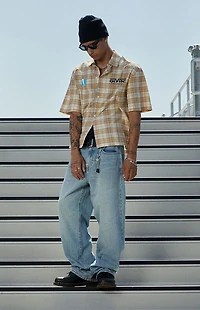 Pacsun Divine Intervention Plaid Short Sleeve Shirt