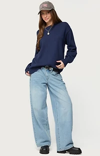 Edikted Priscila Oversized Crewneck Sweater