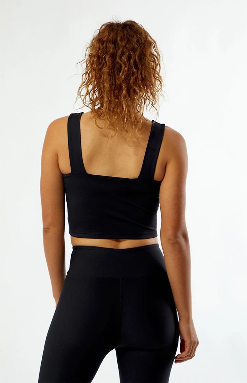 YEAR OF OURS Active Black Corset Tank Top