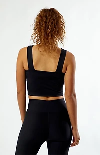 YEAR OF OURS Active Black Corset Tank Top