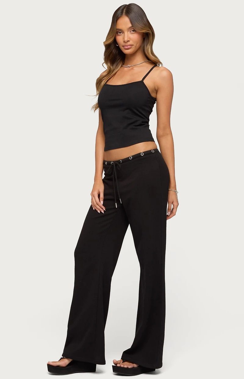 Edikted Bronte Grommet Straight Leg Sweatpants