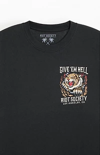 Riot Society Give 'Em Hell Tiger T-Shirt