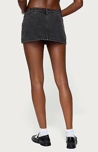 Edikted Camelia Denim Mini Skort
