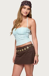 Edikted Galya Textured Halter Top