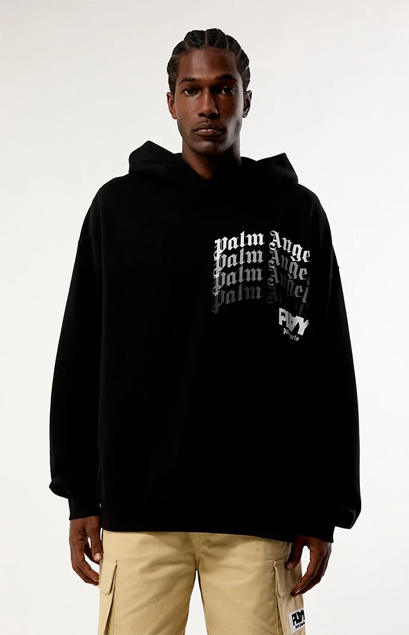 PLAY PALM ANGELS Typographic Logo Oversized Hoodie