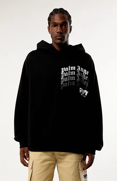 PLAY PALM ANGELS Typographic Logo Oversized Hoodie