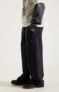 Pacsun Black Paneled Carpenter Fleece Extreme Baggy Sweatpants