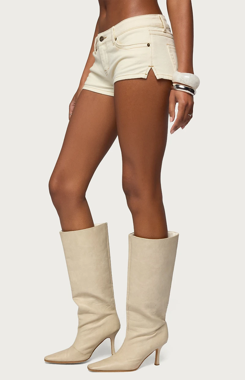 Edikted Jagger Low Rise Denim Shorts