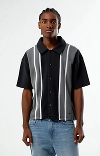 Pacsun Black Sloan Textured Camp Shirt