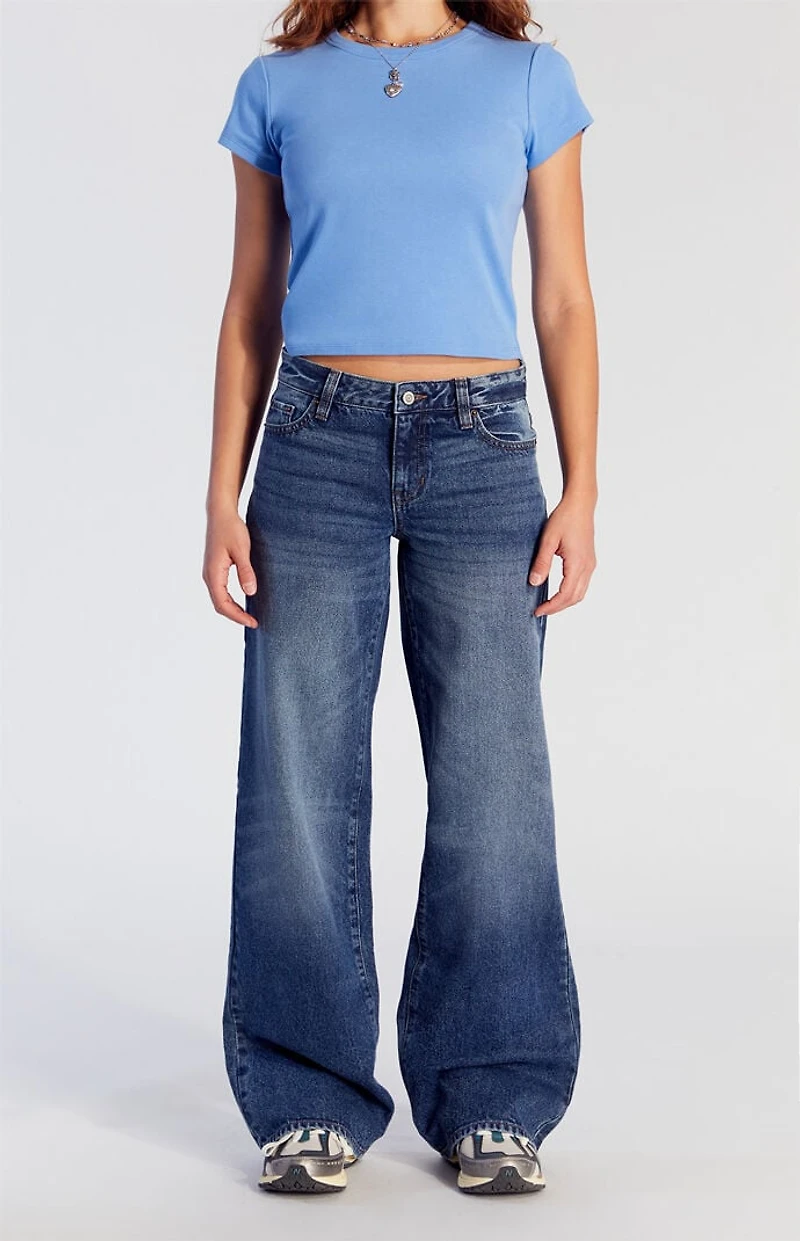 Pacsun Casey Low Rise Baggy Jeans Dark Indigo