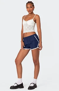 Edikted Kallie Lacey Track Shorts