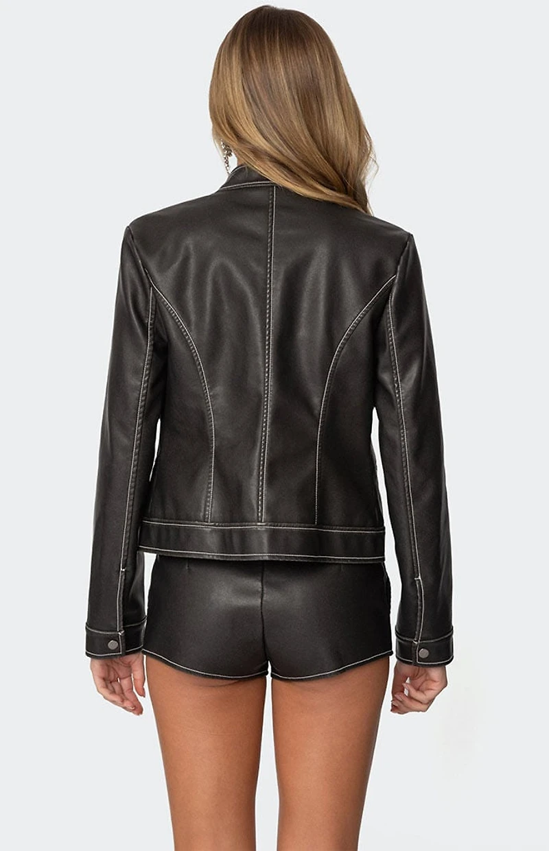 Edikted Roxie Faux Leather Jacket