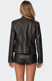 Edikted Roxie Faux Leather Jacket