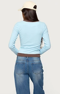 Edikted Contrast Layered Look Long Sleeve T-Shirt