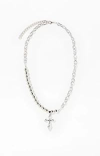 Pacsun Cross Pearl Necklace