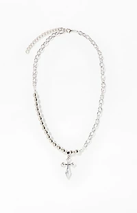 Pacsun Cross Pearl Necklace