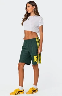 Edikted 76 Nylon Bermuda Shorts