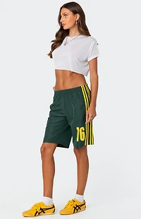 Edikted 76 Nylon Bermuda Shorts