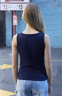 John Galt Navy Surplice Tank Top
