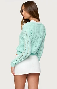 Edikted Haisley Cable Knit Cardigan