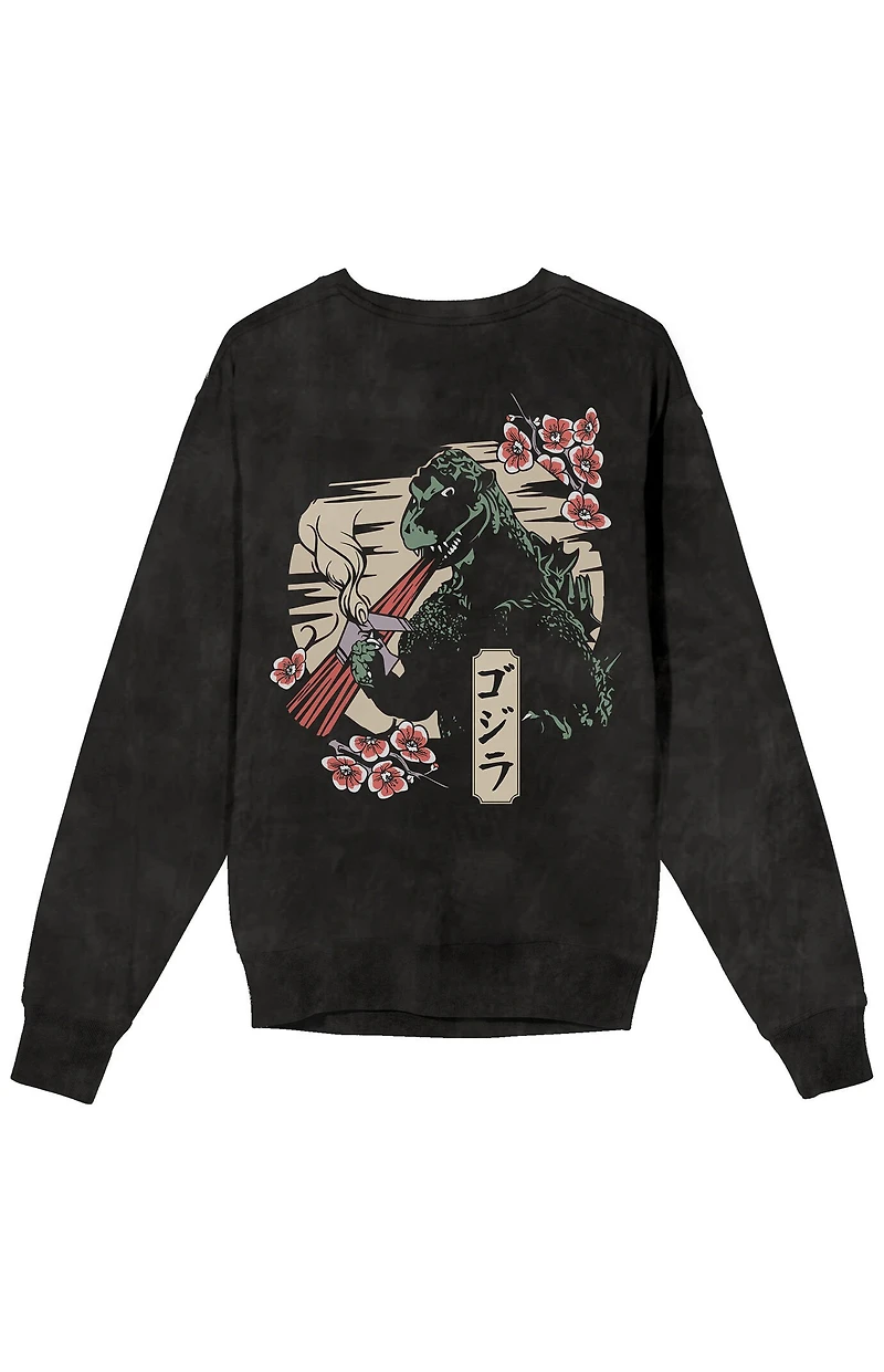 Godzilla Vintage-Inspired Crew Neck Sweatshirt