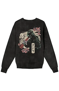 Godzilla Vintage-Inspired Crew Neck Sweatshirt