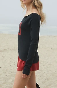 John Galt 23 Long Sleeve Off-The-Shoulder Top