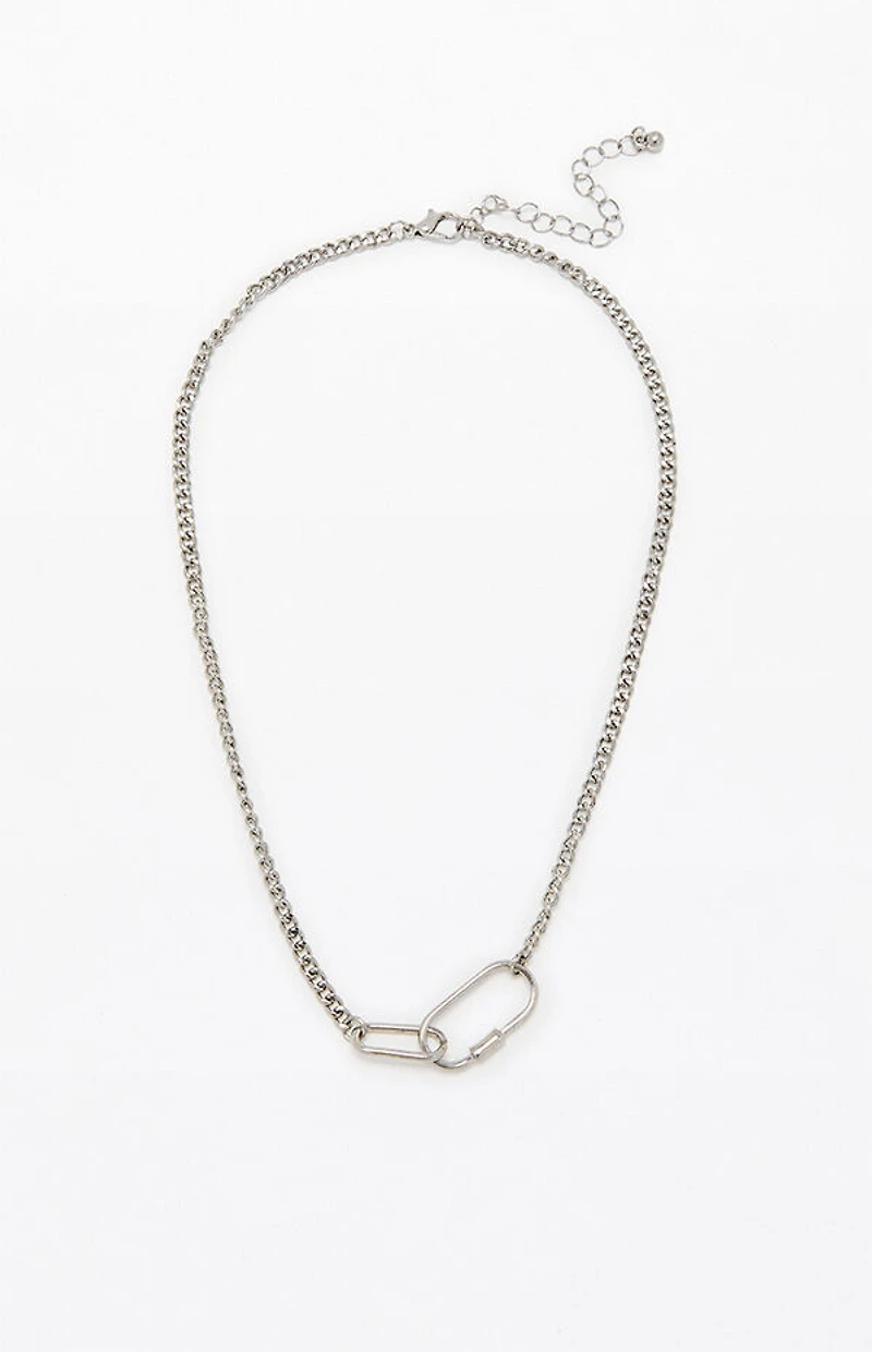 LA Hearts Silver Star Beaded Layered Necklace
