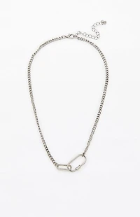 LA Hearts Silver Star Beaded Layered Necklace