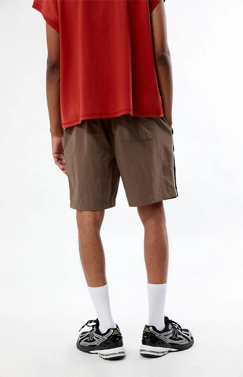 Pacsun Brown Piping Track Shorts