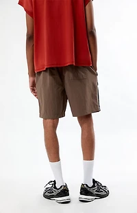Pacsun Brown Piping Track Shorts