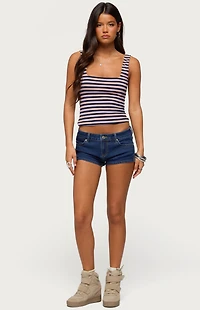 Edikted Striped Built Bra Tank Top