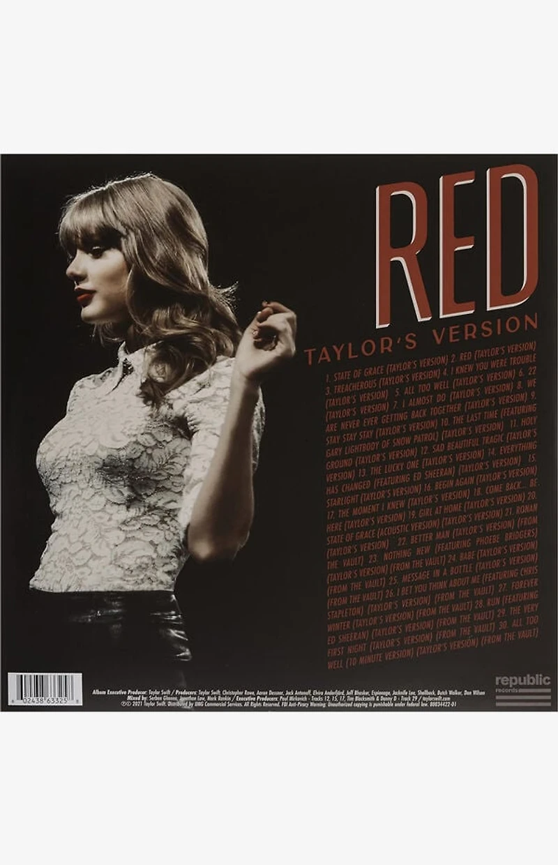 Taylor Swift Red (Taylor's Version) Vinyl Record