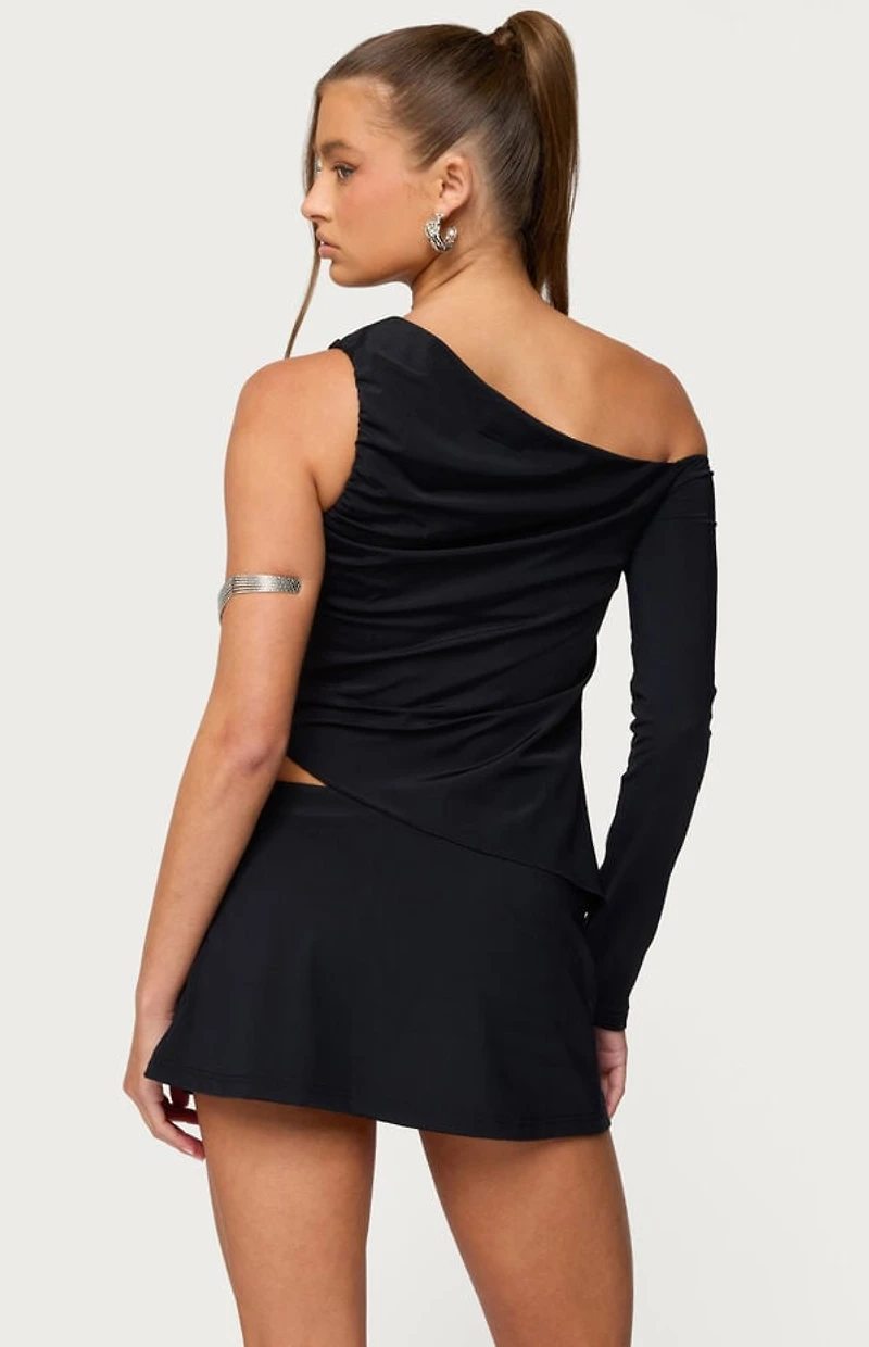 Edikted Lucretia Asymmetric Off Shoulder Top