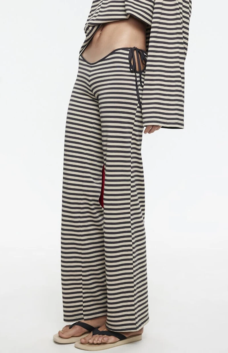 LIONESS Bloom Striped Tie Pant